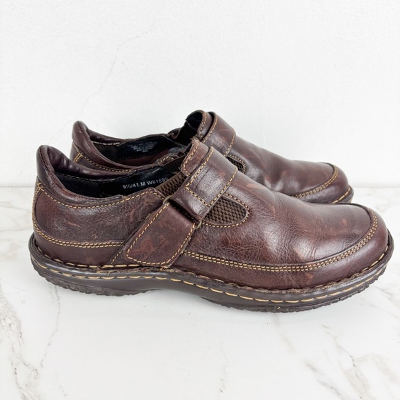 Born Women’s Honesty Monk Strap Leather Clog Shoes Sz 9 1/2 - Picture 1 of 8